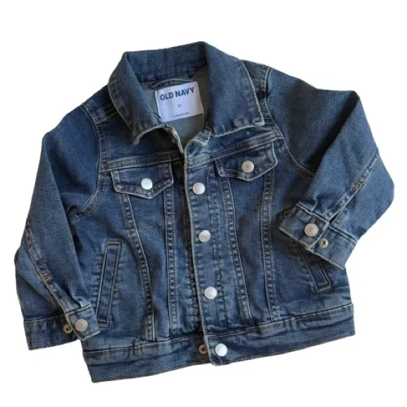 Old Navy Blue Jean Jacket with Classic Denim Style - Picture 1 of 6